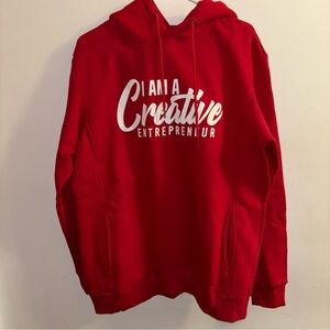 Red Graphic Hoodie Sweatshirt - Creative Entrepreneur UNISEX